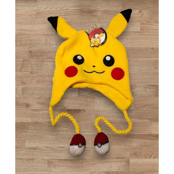 Pokemon Pikachu Knit Beanie Hat BioWorld 2015 OFFICIAL Skull Cap Winter Hat - Picture 1 of 7